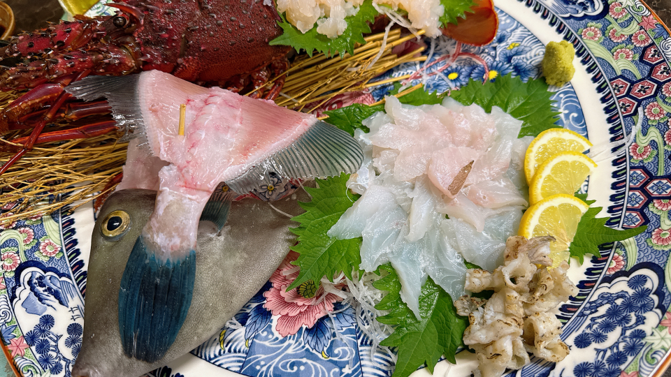 伊勢海老とカワハギ