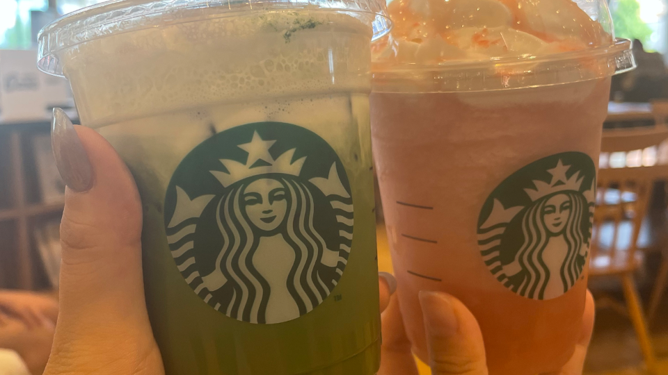 スタバの抹茶の新作美味しい💗