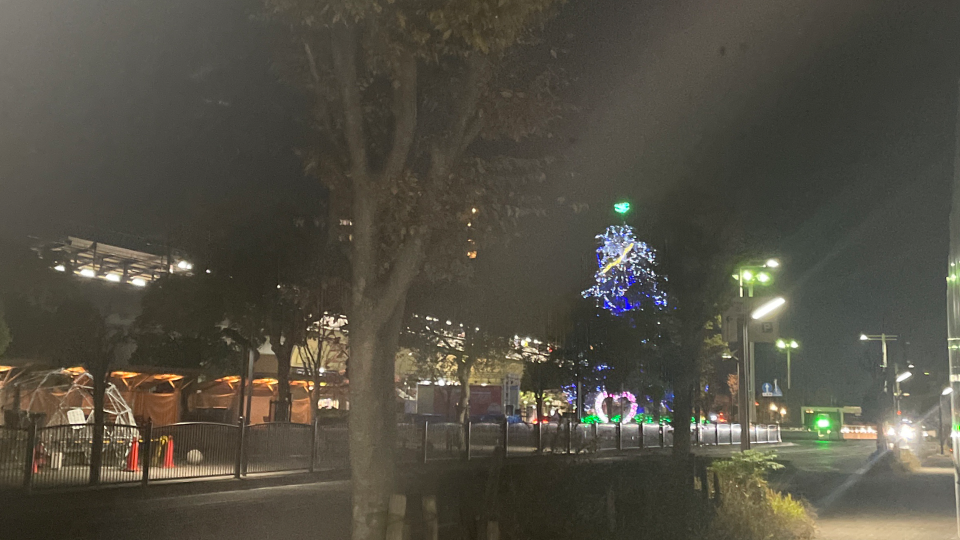 もう寒いなんか光ってる