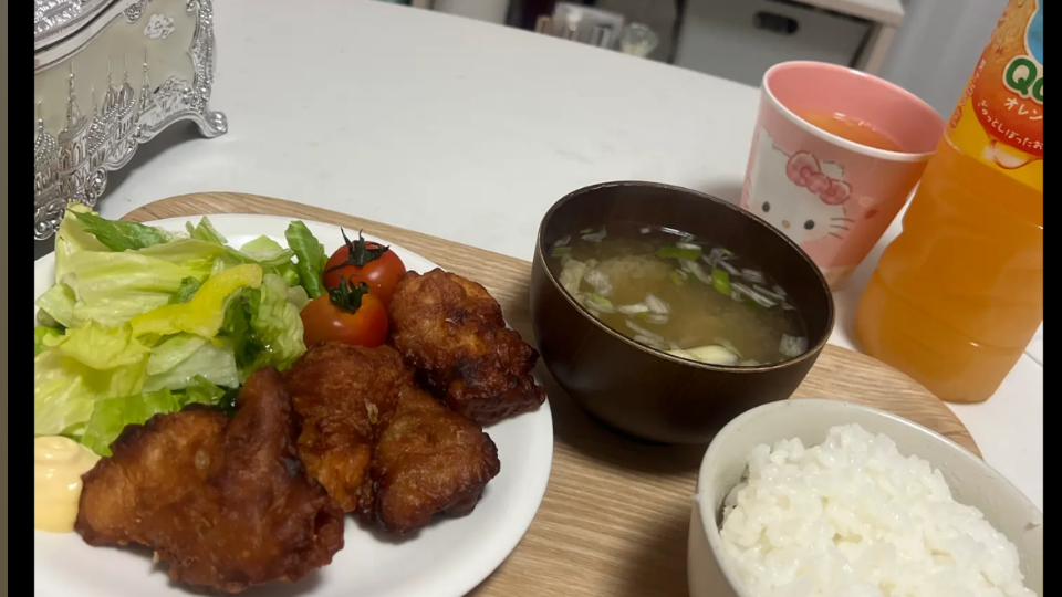 からあげ大好きで週3であげてて自分でもﾋﾞｯｸﾘ。。Σ(OωO )案外自炊してますよ🍽✨️